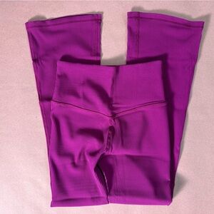 Athleta elation rib crop flare pant size small tall exotic fuchsia pink